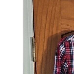 Chaps Boys L 14-16 Red Plaid Shirt (HL184)